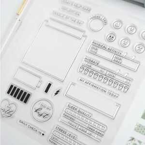 Archer & Olive Self Care Tracking Stamp Set